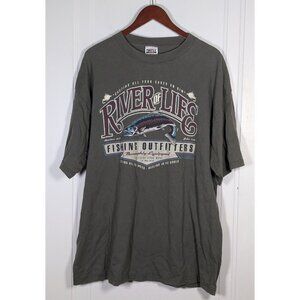 Vintage 90s River of Life Living Epistles Shirt Bible Fishing Christian Size XXL